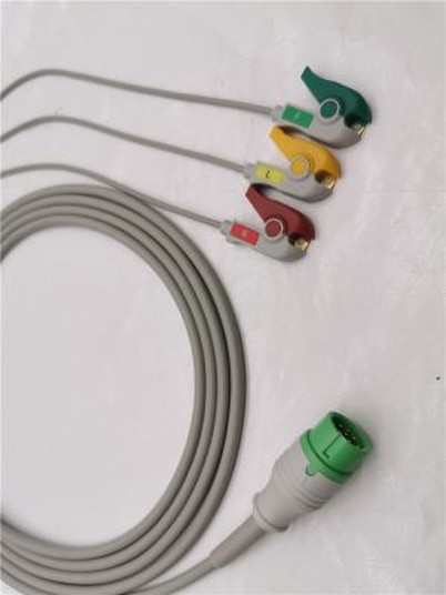 DRE kompatibilis 3 vezetékes EKG-adapter kábelcsatlakozók