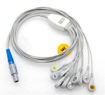 Biomedical 14 tűs Lemo csatlakozó EKG Holter kábel vezeték
