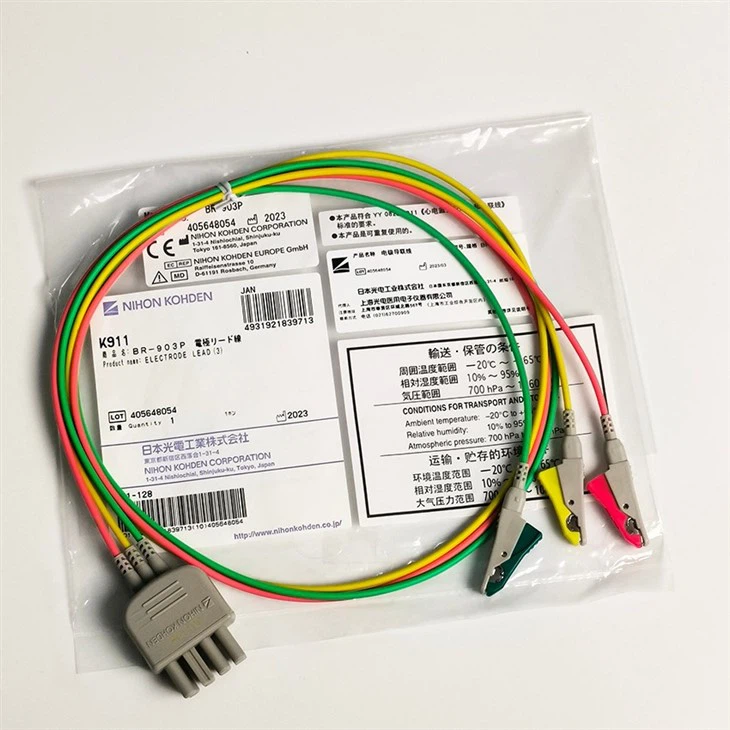 Original Nihon Kohden 3-Lead ECG Leadwire BR-903P (K911)